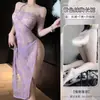 Roupa Íntima Sexy Gola Rosa Púrpura Renda Perspectiva Sexy Atração Pura Vestido de Quadril 8617