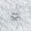 Pendientes de Aro de Titanio Aleación ASTM F-136 Opal Nieve G23 Titanio Rosca Interna Joyería para Labio Uña Proteína Nueva