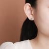 Pendientes Yuebao de plata de ley S925 bañados en oro con jadeíta azul, estilo retro nacional, con moneda Pixi, pendientes personalizados de moda nacional.