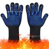 Guantes Retardantes de Llama, Resistentes al Fuego, Resistentes a Altas Temperaturas hasta 800 Grados, Para Barbacoa BBQ, Horno de Microondas, Horneado, Guantes de Silicona Aislantes del Calor Anti-Escaldaduras