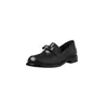 Zapatos JK de cuero con lazo estilo colegial, piel de vaca de alta calidad, colección otoño 2026, mocasines de punta redonda de cuero genuino, planos de tacón bajo robustos