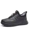 Invierno Nuevo Estilo Forro de Felpa Engrosado Cálido de Caña Alta Zapatos de Algodón para Hombre Suela Gruesa Impermeable Botas de Nieve a Prueba de Frío Zapatos de Algodón para Hombre