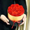 Flor Eterna Rosa Vermelha Caixa de Presente Premium Balde Abraço Dia dos Namorados Presente de Natal para Esposa e Namorada Flores Secas