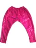 Traje de Rendimiento Traje de Escenario Pantalones Harem Elásticos con Lentejuelas Pantalones Lentejuelas Holgados Mismo Estilo para Niños y Niñas Pantalones de Rendimiento