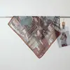 Lenço de Seda Imitação Veludo para Mulheres, Estilo Retro Novo, Estampa Patchwork, Rejuvenescedor, Dupla Face, Cor Diferente, Lenço Quadrado Grande, Toalha de Praia para Viagem, Proteção Solar