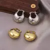 Pendientes de Aguja Plateada para Mujer, Pendientes de Lujo Ligero de Gama Alta con Sentido del Diseño, Pendientes Largos de Nicho para Rostros Cuadrados y Redondos, Pendientes de Aro Exagerados, Venta al por Mayor