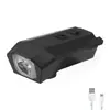 Luz de Bicicleta Carregamento USB Buzina Luz Iluminação para Pedalar à Noite Luz Dianteira para Mountain Bike Equipamento de Ciclismo