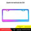 Moldura de placa de licença cor aço inoxidável comércio exterior moldura de placa de licença medida EUA moldura de placa de licença medida EUA moldura de placa de licença medida EUA