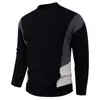 Amazon 2025 Novo Outono e Inverno Pulôver Tricô Simples e Versátil Pulôver Masculino Tricô Solto Casual para Usar por Baixo