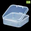 Caixa Quadrada de Plástico Transparente Pequena para Guardar Miçangas e Peças A55 Mini Caixa Portátil para Remédios Caixa de Embalagem