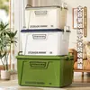 Caixa de Armazenamento Caixa de Armazenamento de Grande Capacidade Doméstico Lanche Brinquedo Roupas Organizador Caixa Dormitório com Tampa Alça Caixa de Plástico