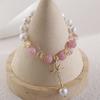 Pulsera de Perlas de Cristal de Vidrio Doble Uso con Cuentas Elástica Nicho Versátil Estilo Chino Hanfu Moda Lujo Ligero Hecho a Medida
