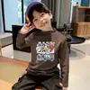 Camada Base Térmica de Fleece para Meninos 2026 Outono/Inverno Novo Estilo Versátil Camiseta de Manga Longa para Crianças Top Interno Meia-Gola para Meninos