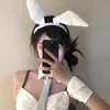 Diadema Blanca Estilo Deseo Puro con Orejas de Conejo para Mujer, Linda Diadema de Felpa, Accesorio para el Cabello de Disfraz, Atrezzo para Foto Cosplay de Chica Conejo