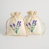 Bolsa de embalaje de lavanda en stock de fábrica, bolsa de algodón transpirable con cordón, bolsa de almacenamiento de ajenjo con flores secas, bolsa de regalo