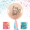 Balões Pretos de 36 polegadas para Revelação de Gênero Festa de Aniversário de Bebê Decoração Balões de Revelação Balões Redondos de Látex