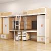 Cama de Dormitorio Yicai Furniture Cama Superior y Mesa Inferior Combinada para Dormitorio de Estudiantes Universitarios Cama Litera Doble de Hierro para Apartamento en Casa