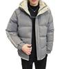 Otoño e invierno talla grande para hombre algodón acolchado casual chaqueta acolchada de algodón para hombre chaqueta con capucha cálida forrada de polar moda fábrica directa