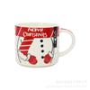 Taza apilable personalizada de 8 oz Serie Navideña Calcomanía de Papá Noel Muñeco de Nieve Linda Moderna Venta Directa de Fábrica