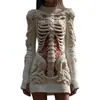 Site independente transfronteiriço internacional Vestido bodycon feminino gótico fantasia de Halloween vestido justo