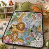 Manta DIY para Colorear Personalizada Transfronteriza Dibujo a Líneas Blanco y Negro Manta de Graffiti Manta de Pintura Interactiva Padre-Hijo para Niños Amazon