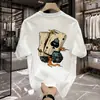 Camiseta Esportiva Masculina Manga Curta Gola Redonda Estampa de Poker 2026 Verão Nova Respirável Versátil Camada Base