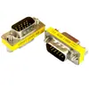 Cabezal de Extensión VGA de 15 Pines y 15 Agujeros Conector VGA Macho a Macho Adaptador VGA Conector de Paso Recto VGA