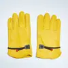 Guantes de Soldar de Piel de Vaca Resistentes al Calor Guantes de Soldar para Soldador de Obra Guantes de Protección Laboral Extendidos Resistentes al Desgaste Anti-Quemaduras