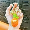 Chaveiro Pingente Coelho Crochê Fofo Animal Tricô à Mão Chaveiro Pronto Máquina de Garra Presente Atacado