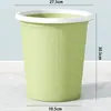 Lixeira Doméstica Grande Clássica com Anel de Fixação, Lixeira sem Tampa para Cozinha, Sala de Estar, Escritório, Banheiro e Dormitório