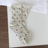 Calcetines de Verano Transpirables para Mujer con Lazo, Tubo Medio Alto Estilo Ballet Fino, Estilo Universitario, Dulces Calcetines Japoneses Slouch de Caña Alta