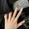 Nuevo Anillo Minimalista de Lujo con Circonita Microincrustada para Mujer, Anillo Abierto Delgado con Banda Cruzada de Ola, Anillo Minimalista de Gama Alta Apilable para Mujer