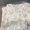 Pijama de Flores Dulce y Lindo Mikko para Mujer, Conjunto de Dos Piezas con Pantalón de Manga Larga para Primavera y Otoño, Ropa de Casa de Dibujos Animados para Estudiantes