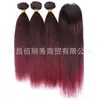 Extensões de Cabelo de Fibra Sintética Mais Vendidas Transfronteiriças, Conjunto de Três Extensões de Cabelo Yake Reto de Alta Temperatura com Conjunto de Extensões de Cabelo Torcíveis