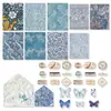 Pacote de Material de Adesivos de Borboleta Vintage para Decoração de Diário Base de Papel para Adesivos DIY Papel Especial