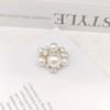 Broche Geométrico Hueco de Perla de Alta Gama Nicho de Alta Gama Corsage Moda Femenina Solapa de Presión Hebilla Antideslizante Pin Fijo