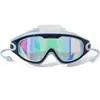 Gafas de Natación de Marco Grande Selladas con Silicona para Adultos, Alta Definición, Impermeables, Antivaho, No Irritantes para los Ojos, Lentes Electroplateadas, Fabricante de Gafas de Natación al por Mayor