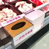 Accesorios para Exhibición en Estante Congelador de Supermercado Soporte Colgador Desechable para Guantes Caja de Madera Conjunto de Cubo de Basura Alimentos Cocinados Alimentos Frescos Fríos