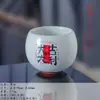 Xícara de chá Ru ware transfronteiriça com esmalte craquelado, apresentando inscrições, adequada como presente corporativo, um conjunto de xícaras de chá, um presente de aniversário ou um item comemorativo com logotipo impresso