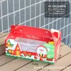 Caja de Embalaje Portátil de Papel para Cupcakes, Mousse, Pudín, Muffins - Dibujos Animados de Navidad - Paquete de 1/2/4/6 Unidades