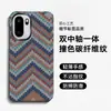 Funda Adecuada para Teléfono Móvil Oneplus Ace6, Funda de Teléfono Moda Tejida de Fibra de Carbono Anti-Caídas Semi-Cubierta Estilo Ins