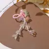 Original Super Fada Flor Doce Coração de Menina Franja Lírio-do-vale Cluster de Flores DIY Brincos Redutores de Idade Brincos Acessórios de Clipe Lateral Feminino