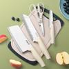Conjunto de facas de cozinha de aço inoxidável transfronteiriço Conjunto de facas de cozinha Faca de cozinha doméstica Tábua de corte Tábua de corte Conjunto completo de sete peças