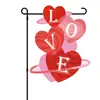 Bandera de Jardín Nueva para el Día de San Valentín Transfronteriza Decoración de Patio Bandera Colgante de Rosa Roja Impresión a Doble Cara Se Puede Diseñar Según la Imagen