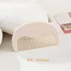 Peine de media luna de alta gama en color macarrón con flequillo, lindo y portátil, de dientes finos, color sólido, regalo perfecto para novias, peine para peinar el cabello