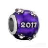 Estrella de pedrería morada animal cuentas redondas de cristal aleación cuentas sueltas accesorios para pulsera DIY cuentas de agujero grande