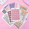 Pegatinas de Números de Pan Estilo Ins Coreano Flor Hyuna Cara Sonriente Pegatinas para Libreta Pegatinas Selladoras DIY Pegatinas Decorativas