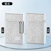 Dk-900 Criativo Retro Roda de Moagem Lateral Deslizante Tubo Isqueiro Inflável Clássico Embossado Rachado Brilhante Chama Aberta Masculino Moderno