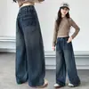 Calça Feminina de Inverno 2026 com Plus Veludo Estilo Coreano Comprimento Total para Crianças Médias e Mais Velhas Calça Reta Calça de Perna Larga Calça Banana Versátil Calça Tendência