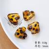 Aretes Vintage Maillard Estampado Leopardo Resina Geométricos Hebilla de Oreja Nicho Sencillos DIY Distintivos Lujo Ligero Accesorios de Alta Gama